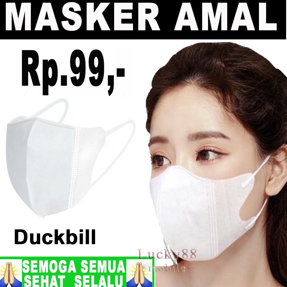 BEST RATING MASKER Duckbill untuk amal | semoga semua sehat selalu | non medis | surgical mask 1pc 3