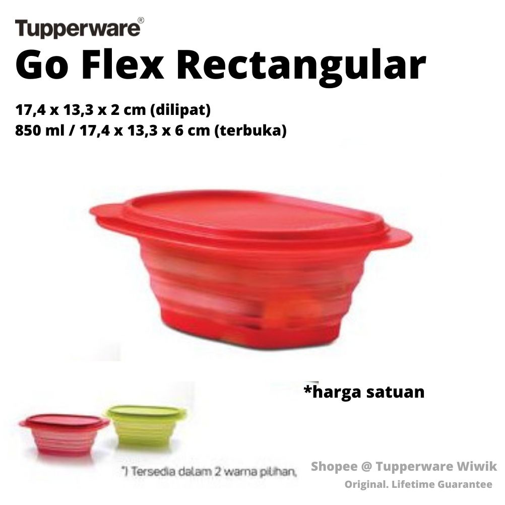[LIMITED] Go Flex Rectangular Original - wadah penyimpanan makanan 850 ml fleksibel, volume bisa dis