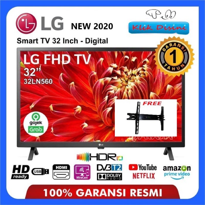 LG LED SMART TV 32 inch 32LN560 Netflix Youtube HDR10 - LG 32LN560BPTA Plus BREKET TV