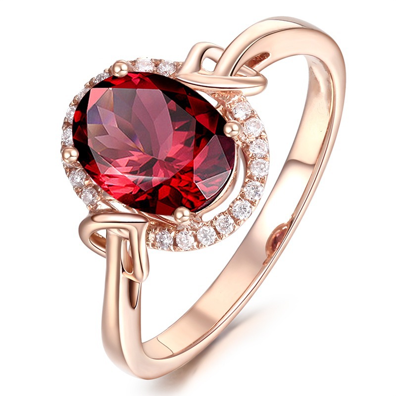 [Ready Stock]Ruby Ring 18K Rose Gold