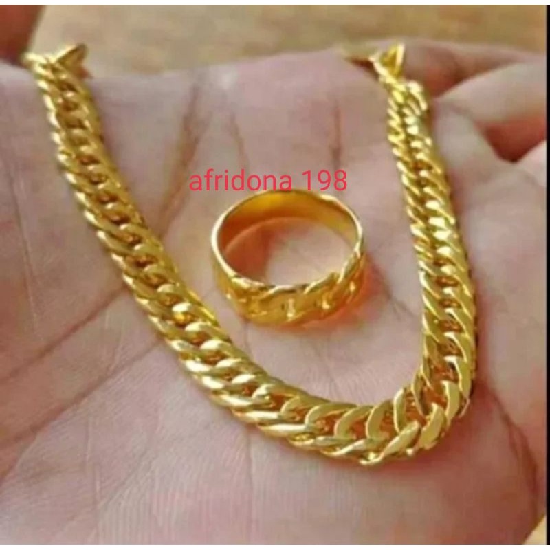 Cincin rantai Gold free Gelang rantai lapis emas 18 k Model terbaru Accesories fashion wanita dan pr