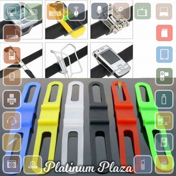 Silicone Strap Bike Bracket Mount Holder for Flashlight - AB-2962 - Black`60OBEZ-