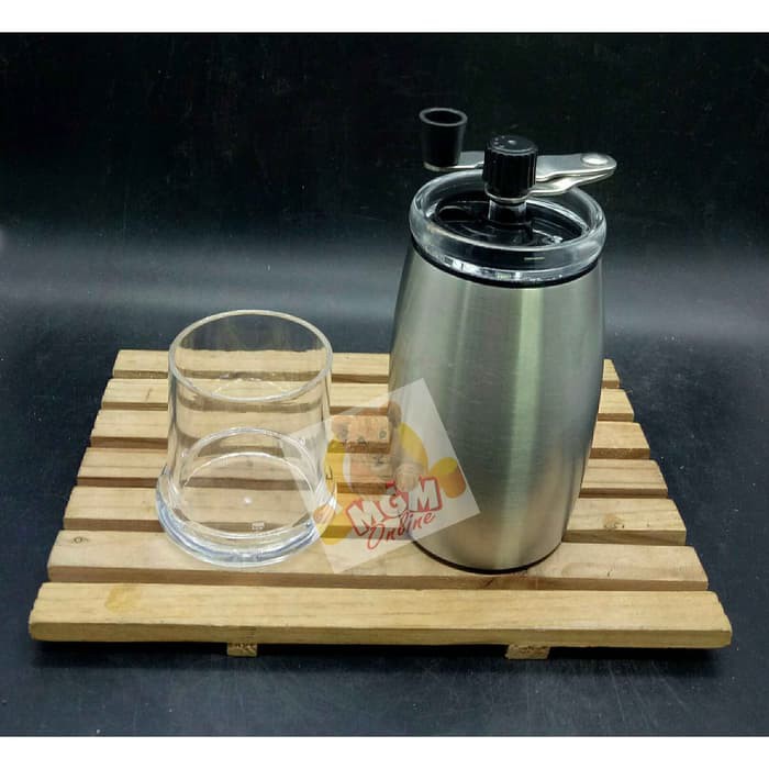 Gentong Coffee grinder Stainless PORTABLE 16CM / Gilingan Kopi 2543