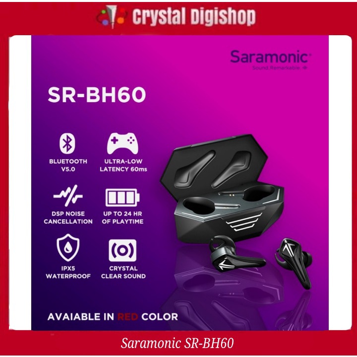 Saramonic BH60 GamesMonic True Wireless Gaming Tws Gaming Earbuds