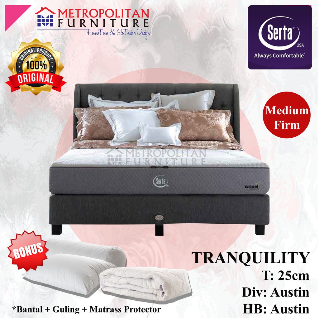 Springbed SERTA Tranquility Full Set Kasur matras Spring bed