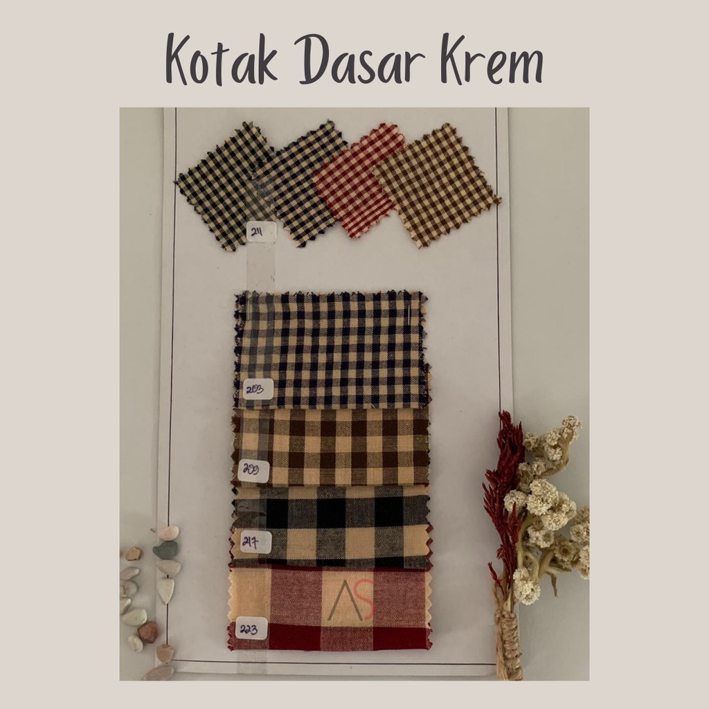 Jual Katalog Warna Kain Kotak Dasar Krem Aneka Sandang Textile Shopee