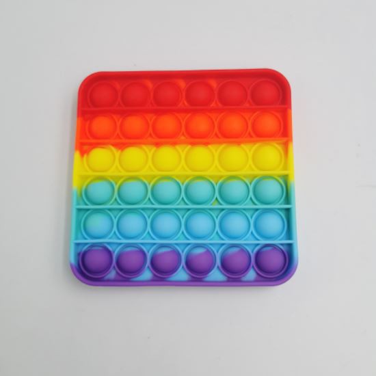 TGB Pop It Murah Mainan Sensorik Pereda Stress/Fidget Pop Its Square Rainbow Multicolor Foxmind-RAINBOW PERSEGI