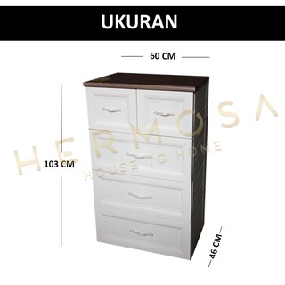  Lemari  Plastik susun  4 laci Drawer Olymplast  ODC 04 C B 