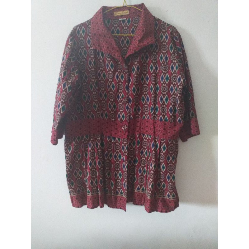 Dewi Kencana Batik Model Peplum Lengan 3/4 Fit XXL Bigsize Jumbo