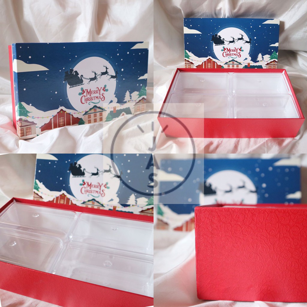 

kotak kue 30x16,5x7,5 hard box / hand made / box kue edisi natal