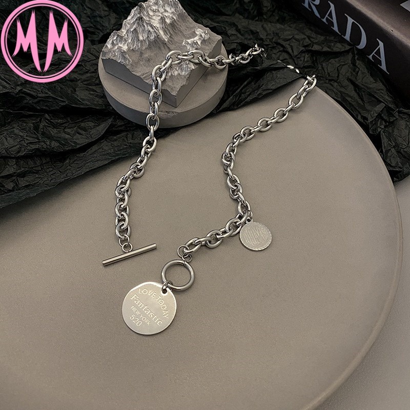 MORYMOSHI N965 Kalung Wanita Rantai Titanium Stainless Kunci Anti Karat Anti Luntur Fashion Korea