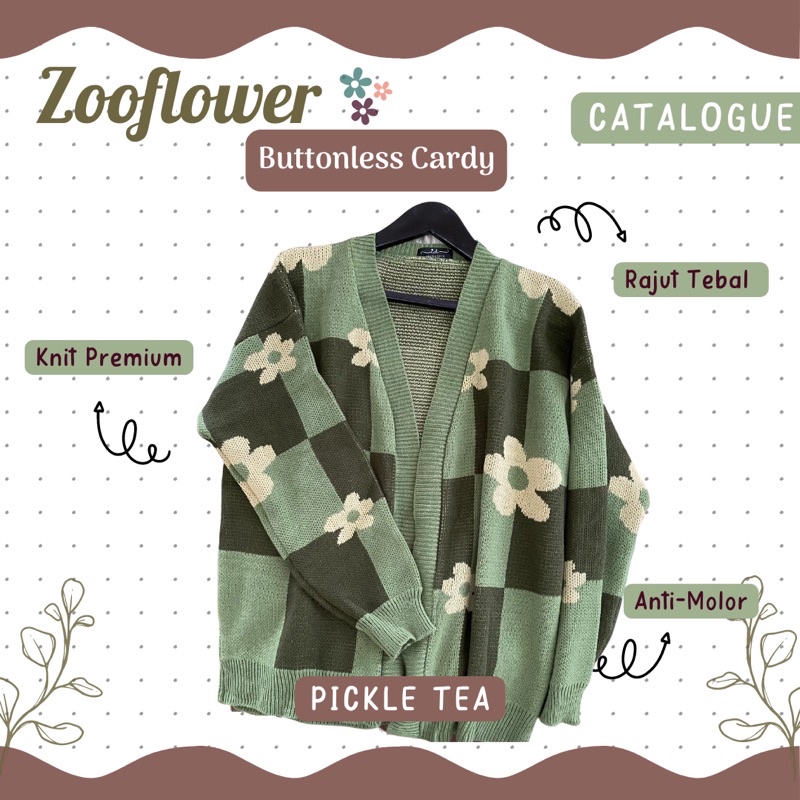 Zooflower Cardy Buttonless Oversize • Cardigan premium