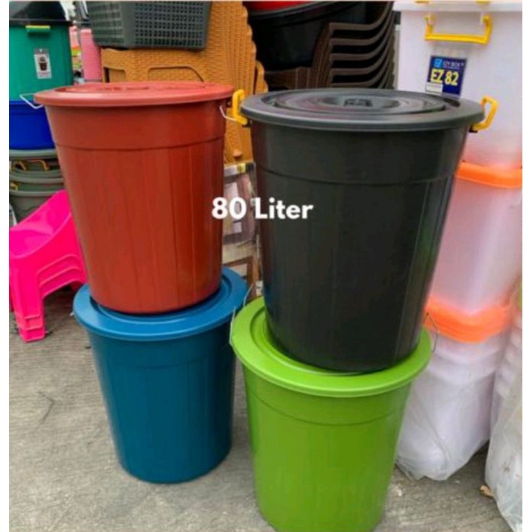 Ember Air  jumbo + Tutup 80 Liter/Tempat Air Jumbo/Ember Rml/polaris Plastik/Gentong Air