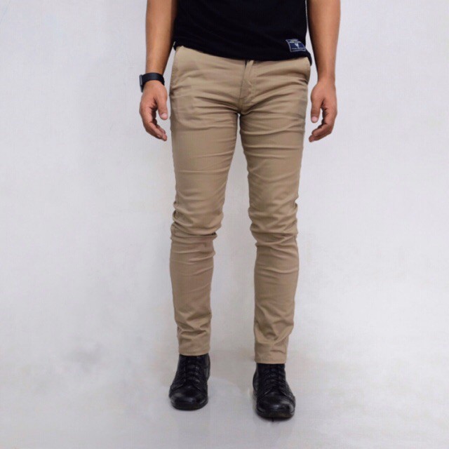 celana chinos chino cinos katun strect panjang pria skinny model terbaru bisa COD