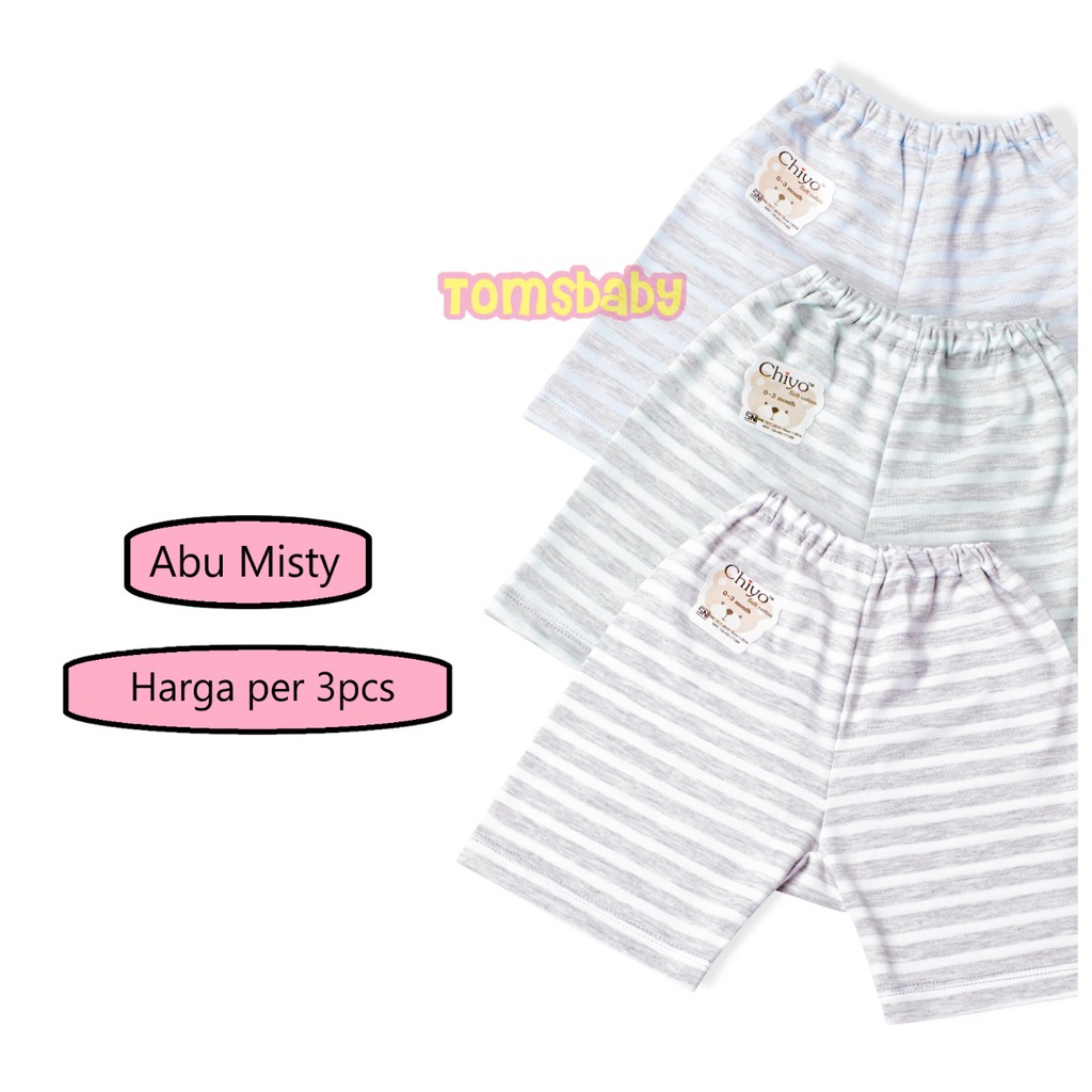 CHIYO BABY 3pcs Celana  Pendek  Segiempat 0 3  bln  S M L 