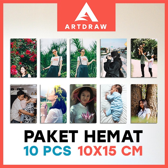 CETAK FOTO HD 4R + BINGKAI MDF/ 10 PCs 10x15 (4R) BINGKAI MINIMALIS