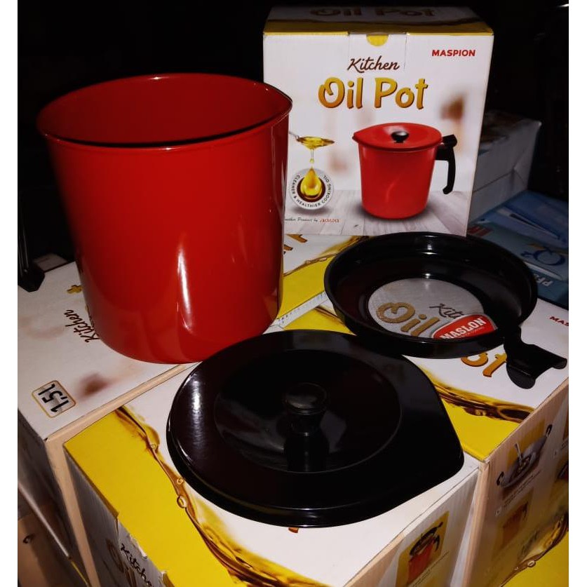 Oil pot Maspion Teflon Enamel Tebal bukan stainless ...