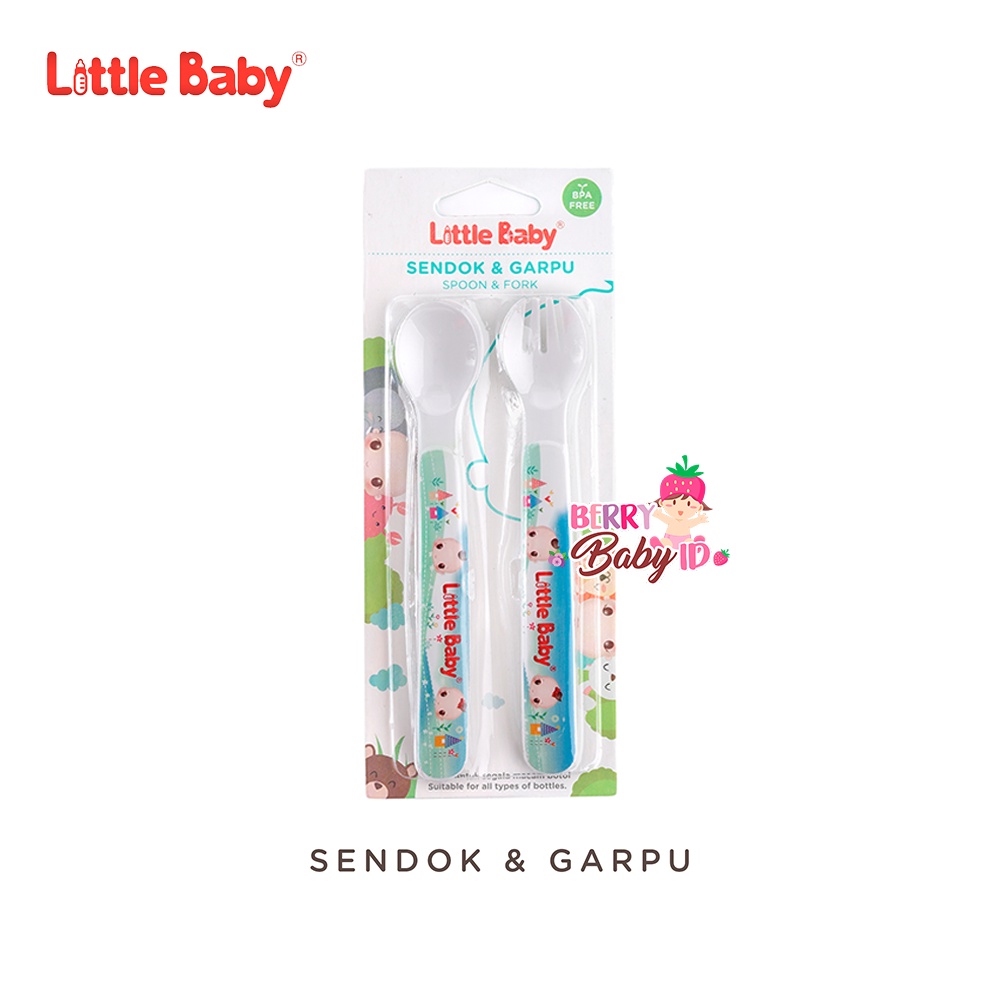 Little Baby Sendok Garpu Bayi Baby Spoon Fork Perlengkapan Makan Bayi Berry Mart