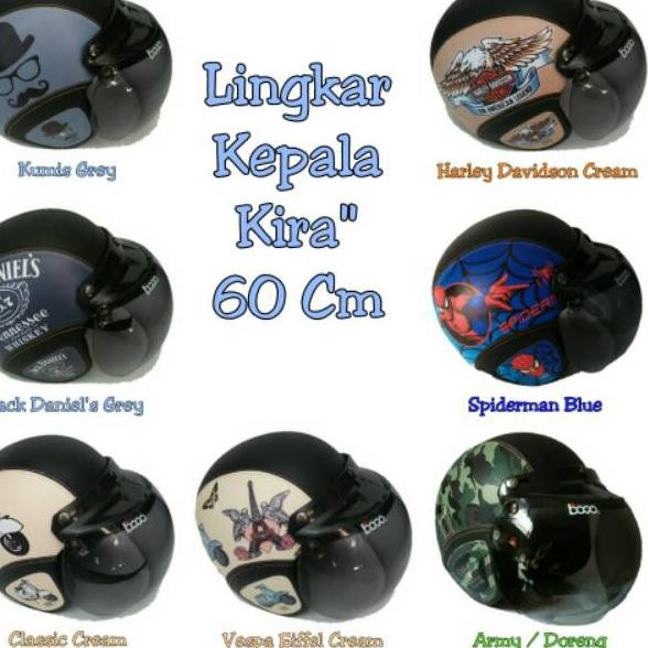 W1Z Helm Bogo Dewasa Kaca Original BOGO Model Setengah Leher .
