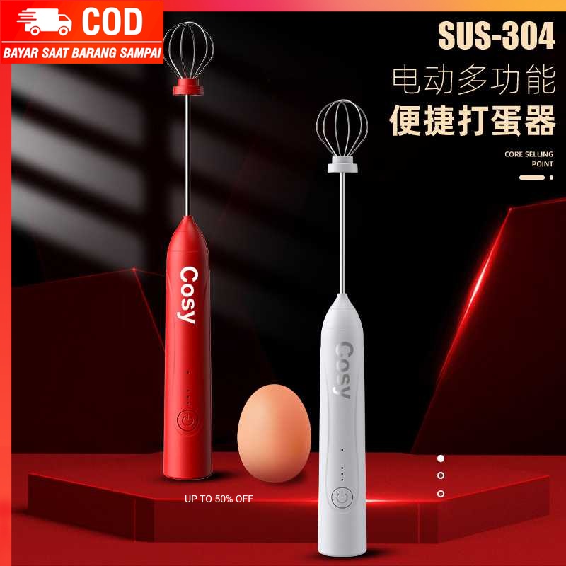 (1005 BARANG ORI) Cosy Egg Beater Mixer Telur Whisk Foamer Stirrer Milk Frother - C304