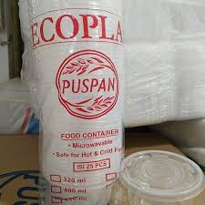 Mangkok Plastik Puspan 450ml + Tutup