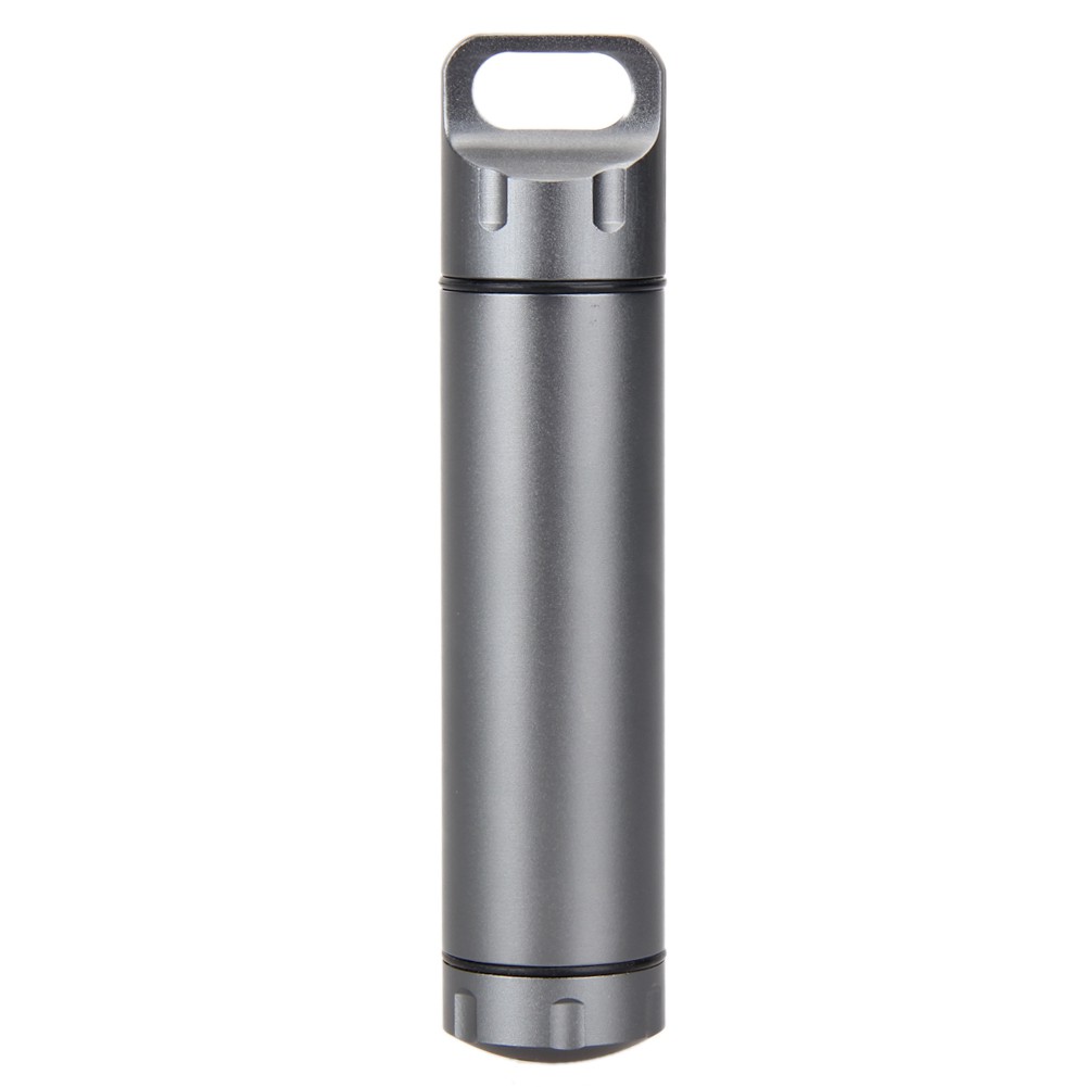 New Waterproof CNC Keychain Aluminum EDC Survival Pill//Match Case Box Container