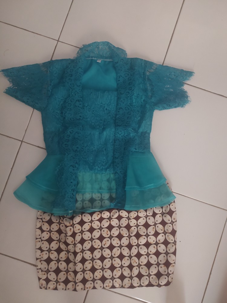 Kebaya Brokat Organza | Kebaya Batik Anak | Kebaya Brokat Anak