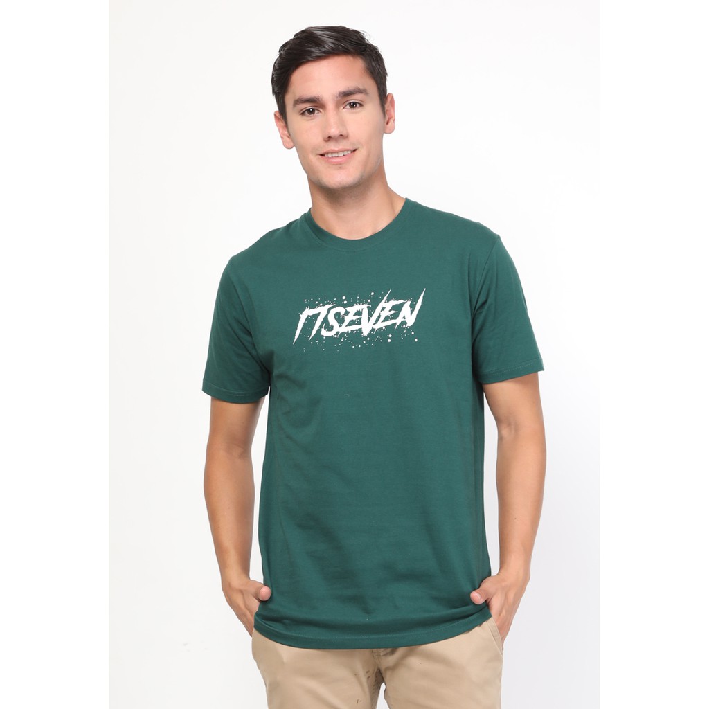 

17Seven Original Kaos Sablon Pria Lengan Pendek 0164-Scratch Grn