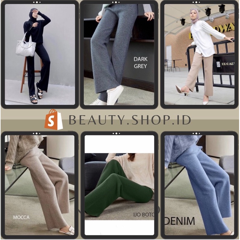 LYLA CULLOTE KNIT PANTS PREMIUM - CELANA KULOT WANITA - KULOT PREMIUM