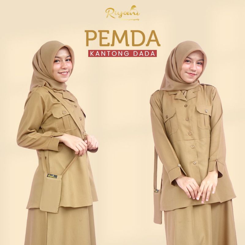 Gamis Pemda Model Kantong Dada by Riyani