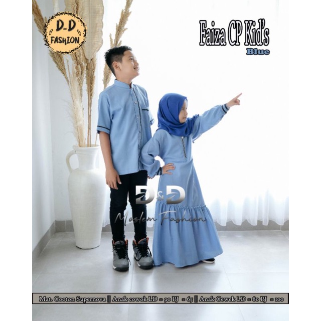 FAIZA COUPLE ANAK DAPAT KEMEJA DAN GAMIS ANAK ORI BY DnD