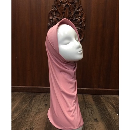 Hijab Sport Linear. Bergo Pendek, Bergo Sekolah-pink
