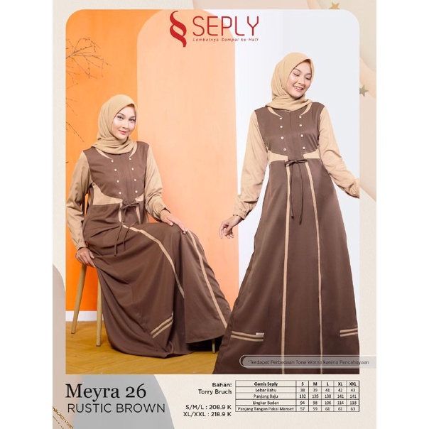 [READY] SEPLY GAMIS MEYRA 26 RUSTIC BROWN