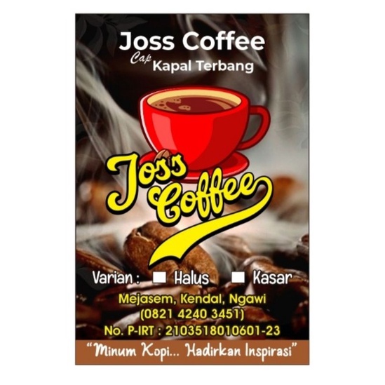 

JOSS COFFEE" KOPI BUBUK MURNI KUALITAS PREMIUM MURAH MERIAH