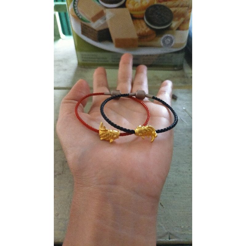 Gelang emas Ikan Keberuntungan Hongkong HK Kadar 24 K