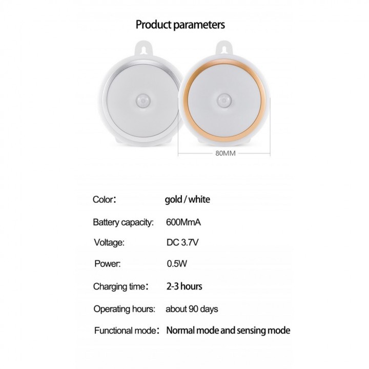 ONEFIRE CL018 - Wall Light LED Rechargeable Motion Sensor