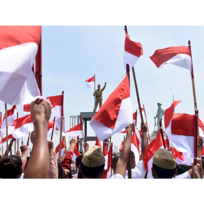 Bendera Merah Putih - Bendera Kain Merah Putih Indonesia - Bendera Merah Putih Kain Premium Besar Jumbo