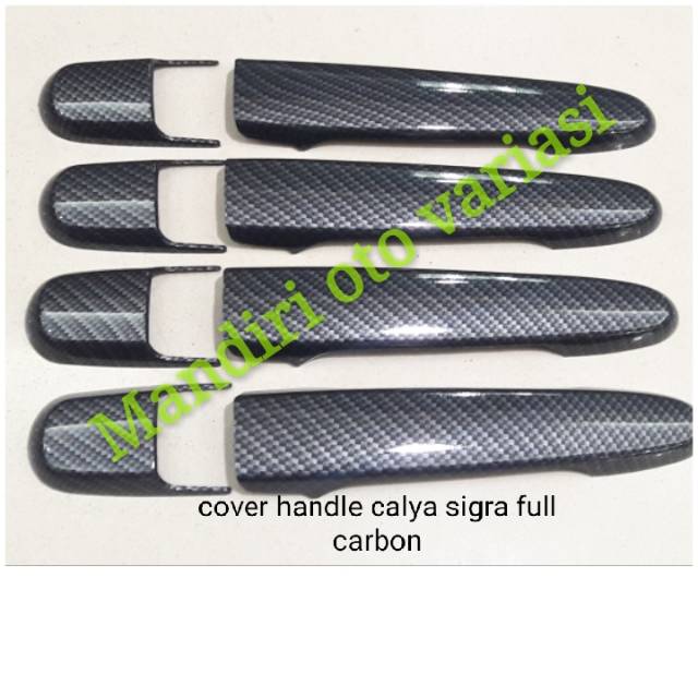 COVER HANDLE PEGANGAN PINTU MOBIL CALYA FULL CARBON