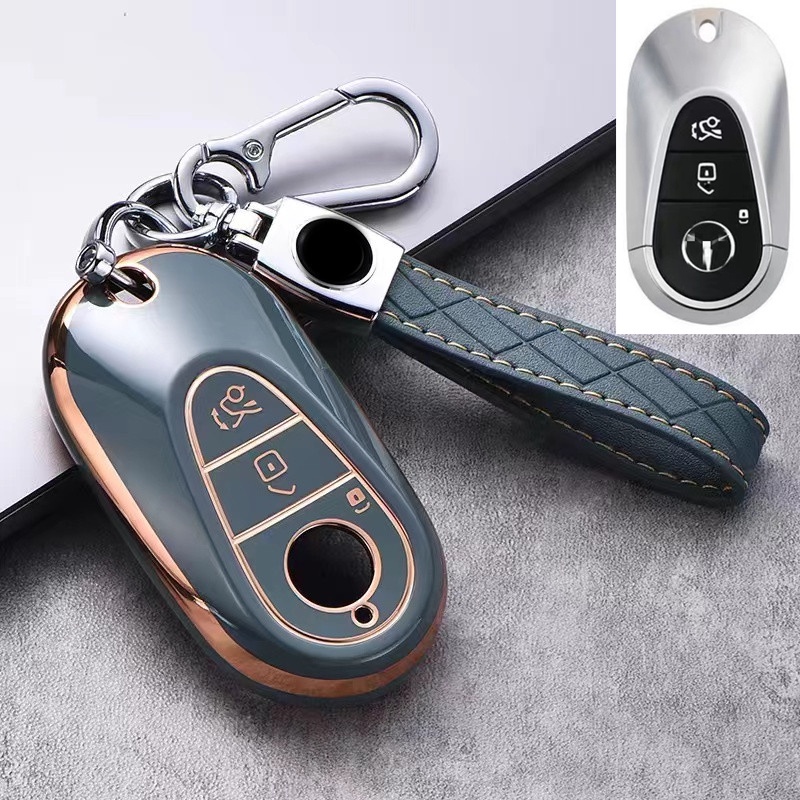 Case Pelindung Kunci Mobil Bahan Silikon TPU Untuk Mercedes Benz GLC300 C300 E250 W176 W212 W205 W204