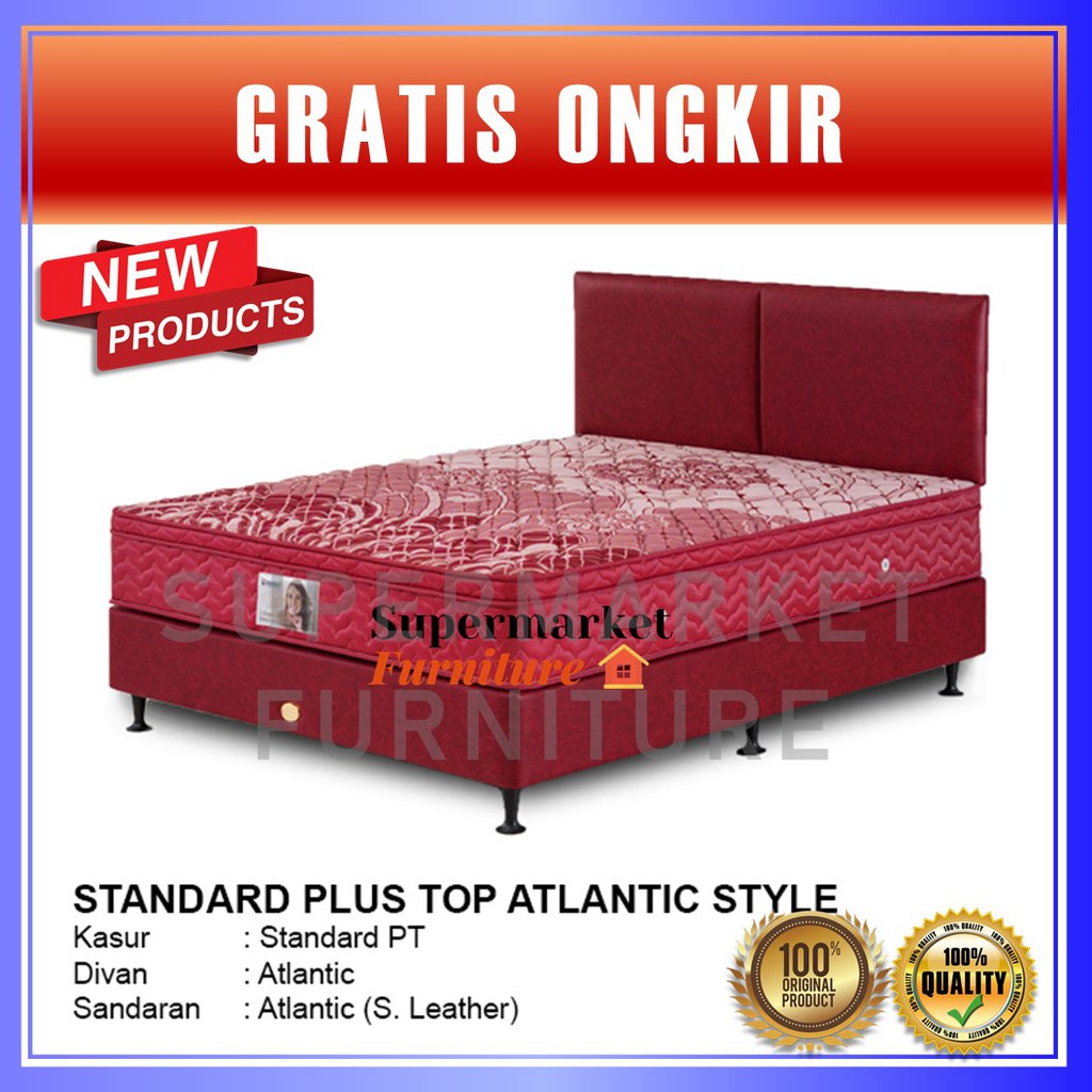 Guhdo SET Springbed STD PLUSHTOP - 180x200 - Fullset  PROSPINE - HARGA PABRIK