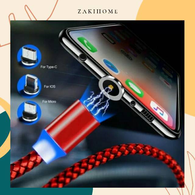 KABEL CAS MAGNET 3IN1 ORIGINAL X- CABLE METAL MAGNETIC CABLE STOTNGER MAGNETISM FAST CHARGING