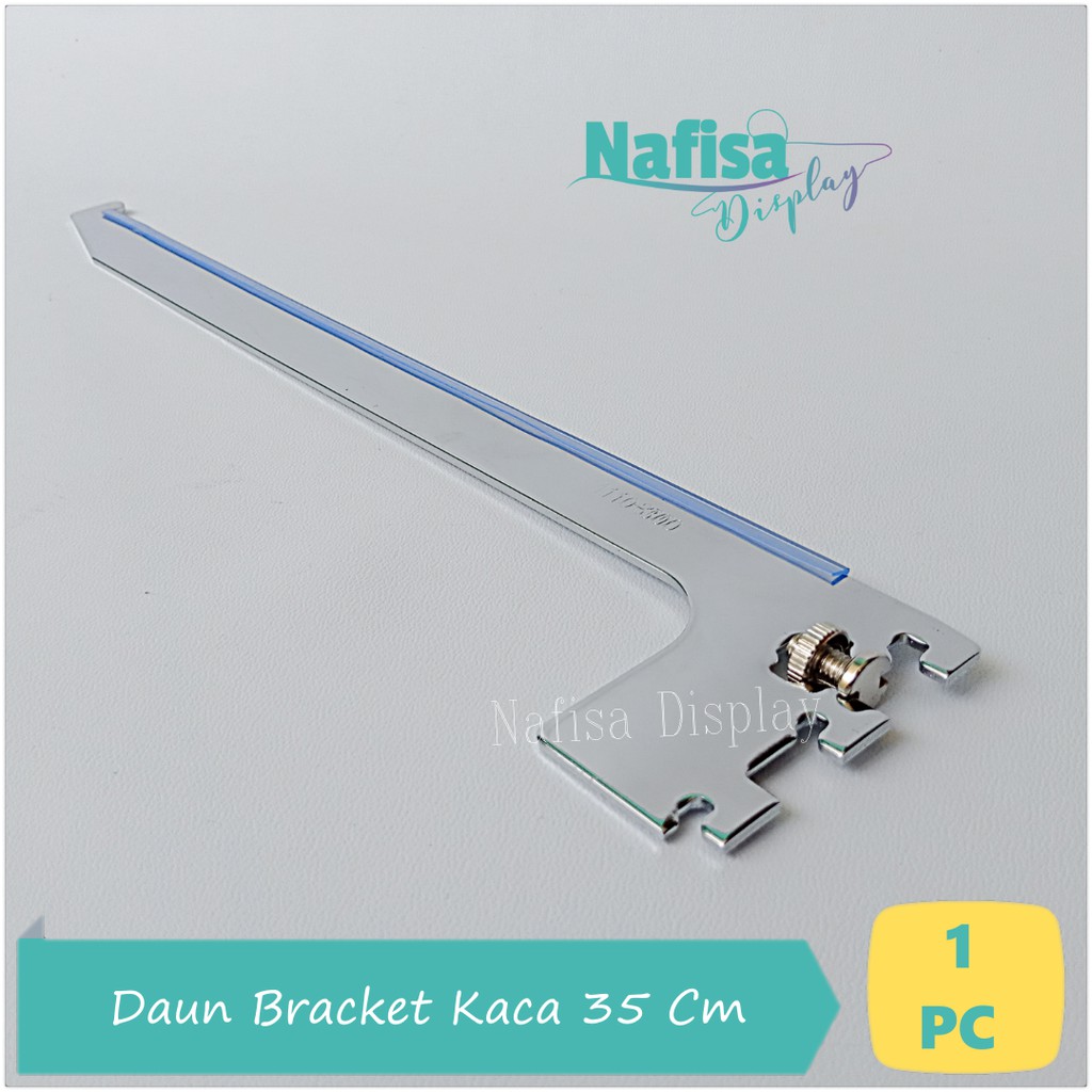 Daun Bracket  Kaca  35 Cm Siku Braket Penyangga Rak  Kaca  