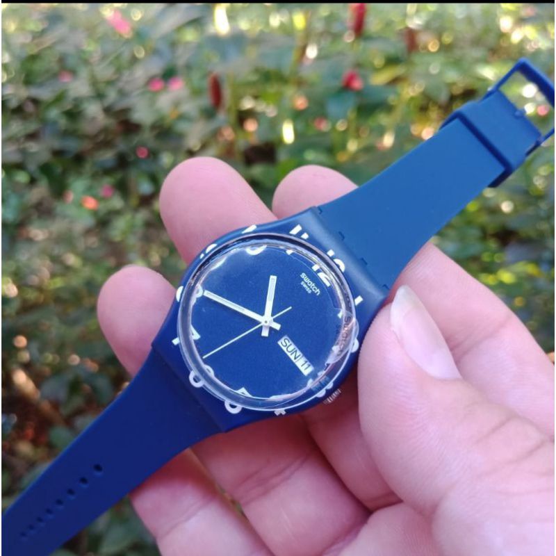 Jual Swatch GN726 Over Blue Original Jam Tangan Swatch Unisex Casual Biru  Indonesia|Shopee Indonesia
