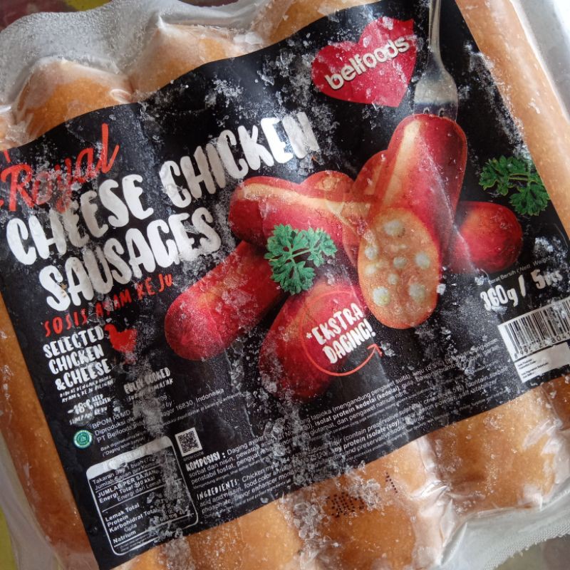 

Cheese chicken sausages