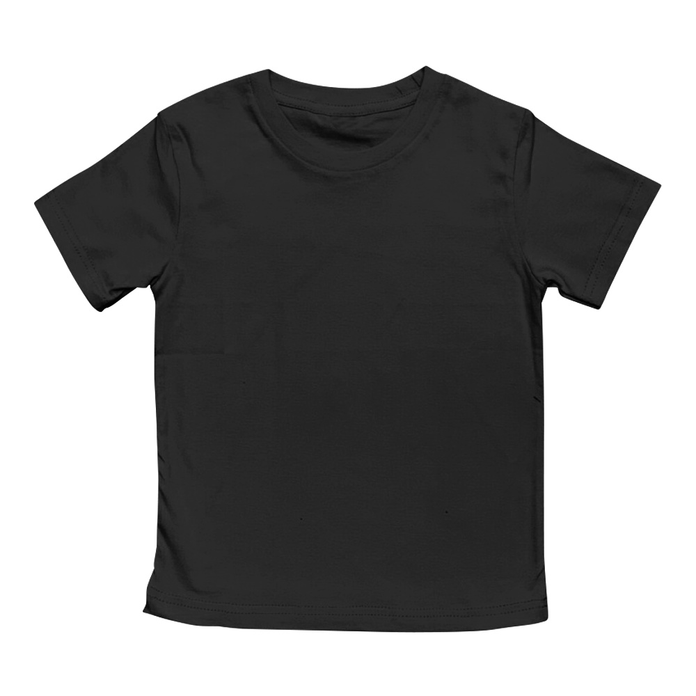 Kaos Polos Lengan Pendek Anak Laki laki Dan Perempuan Unisex 1-10 tahun Bahan Katun Soft 30s - Hitam