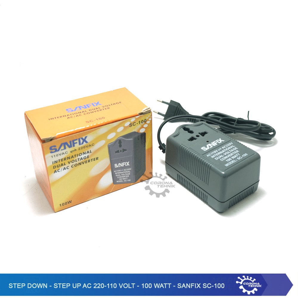 Step Down - Step Up AC 220-110 Volt - 100 Watt - Sanfix SC-100