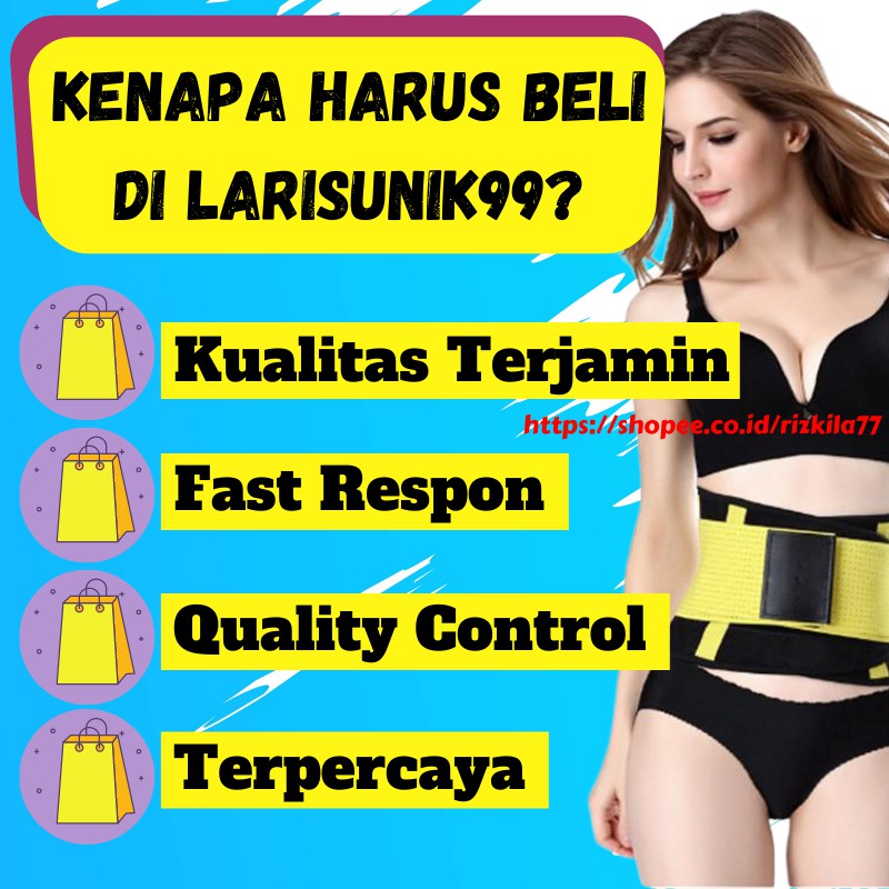 Sabuk Pelangsing Perut Hot Shaper Power Belt Alat Pelangsing Tubuh Korset Wanita Bahan Neotex