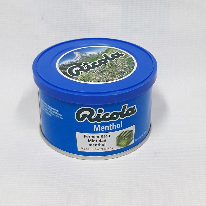 

Ricola Permen Menthol Tin 100Gr