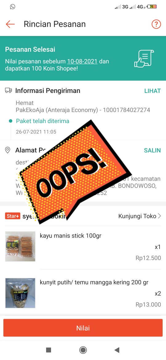 Kunyit Putih/ Temu Mangga Kering 200 Gr