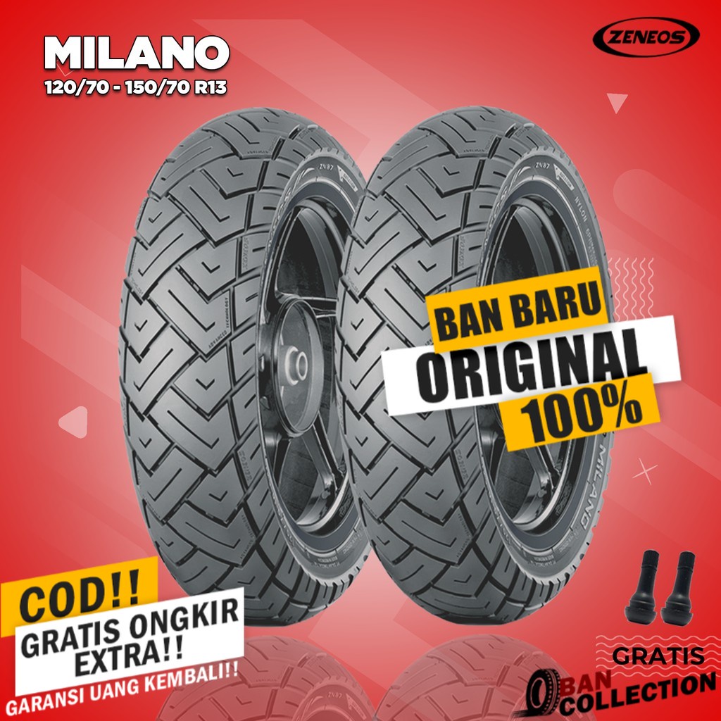 Paket Ban Motor YAMAHA NMAX // ZENEOS MILANO 120/70 - 150/70 Ring 13 Tubeless